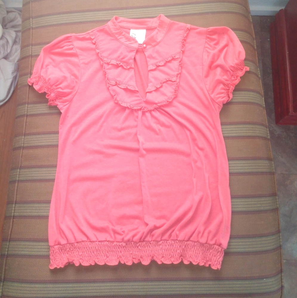 Coral knit top